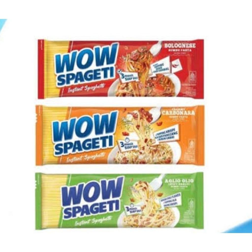 

TERMURAH!!Wow Spageti Instan 75g Carbonara (Rasa Chat di Note)