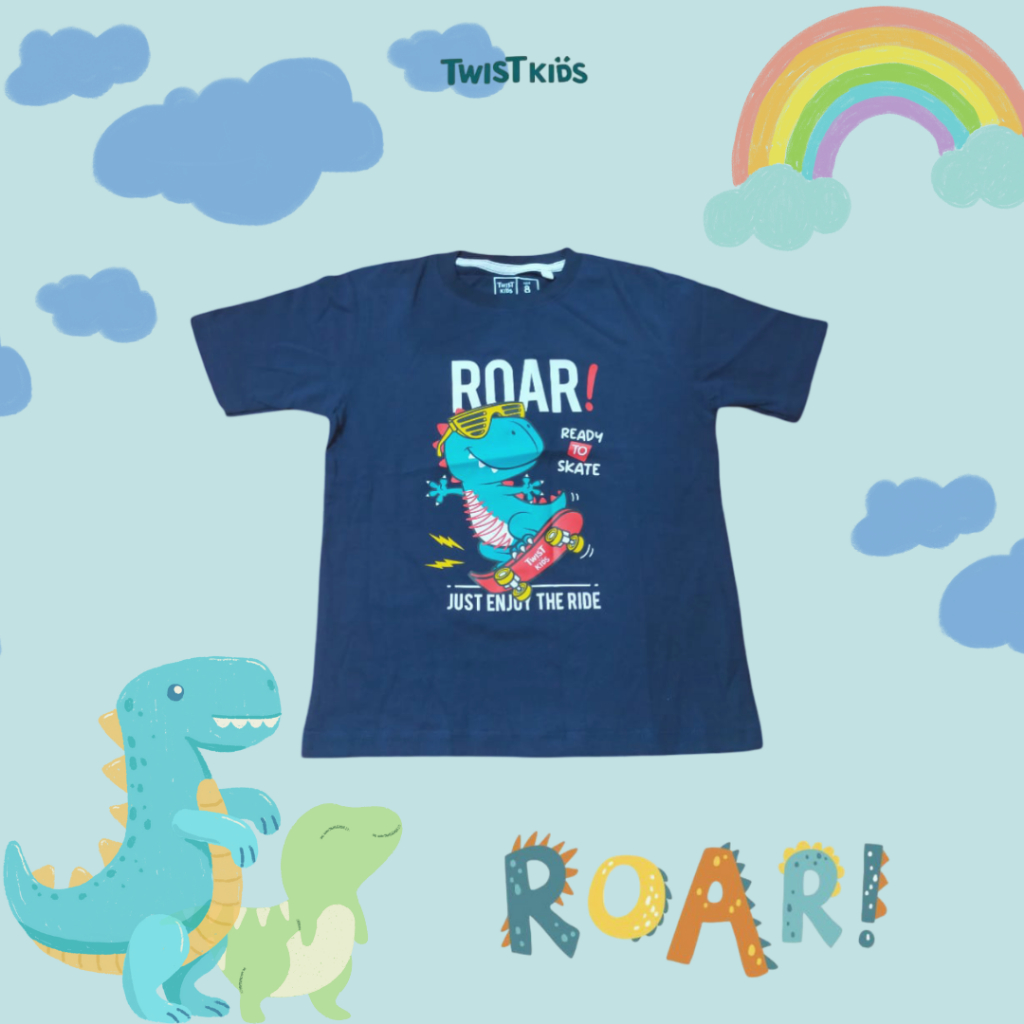 Twist Kids - Kaos Lengan Pendek Anak Dinosaurus