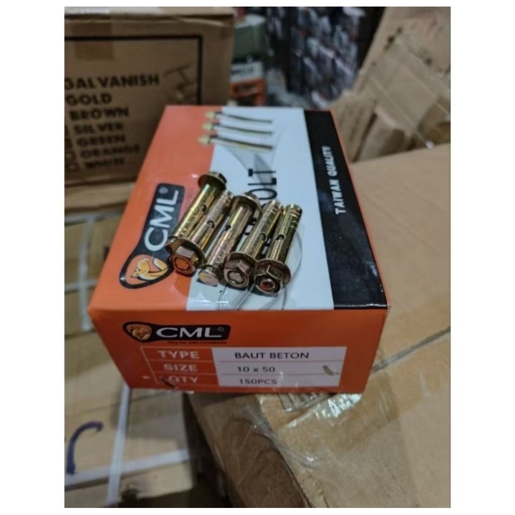 1 kotak 10 x 50 / baut dynabolt camel m10x50 150pcs
