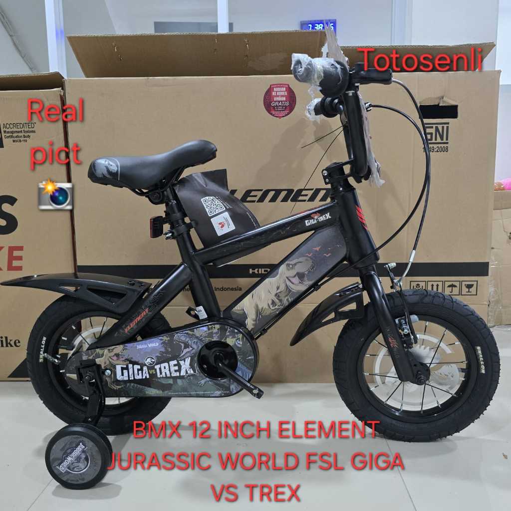 SEPEDA ANAK BMX 12 INCH BY ELEMENT JURASSIC WORLD FSL GIGA VX TREX SEPEDA ANAK BMX 12 INCH