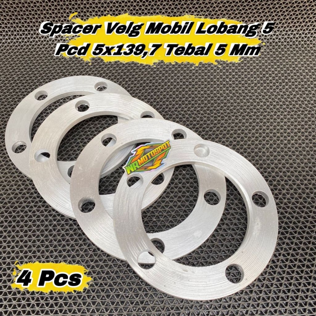 Spacer Velg Mobil Lobang 5 PCD 5x139,7 Tebal 5 mm 4 Pcs