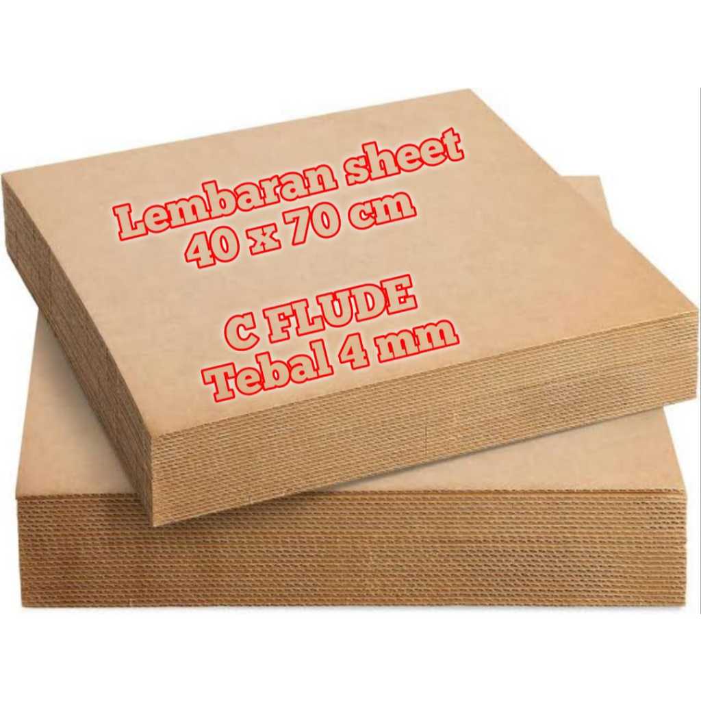 

KARDUS SHEET LEMBARAN 40 X 70 CM POLOS TEBAL 4MM C-FLUDE 70X40 CM / 40X70 CM