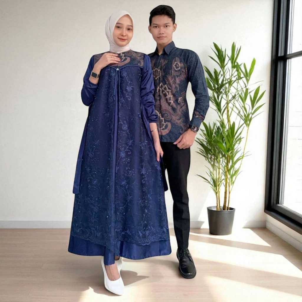 BATIK COUPLE KEMEJA DAN GAMIS I KEMEJA BATIK I GAMIS BRUKAT BATIK