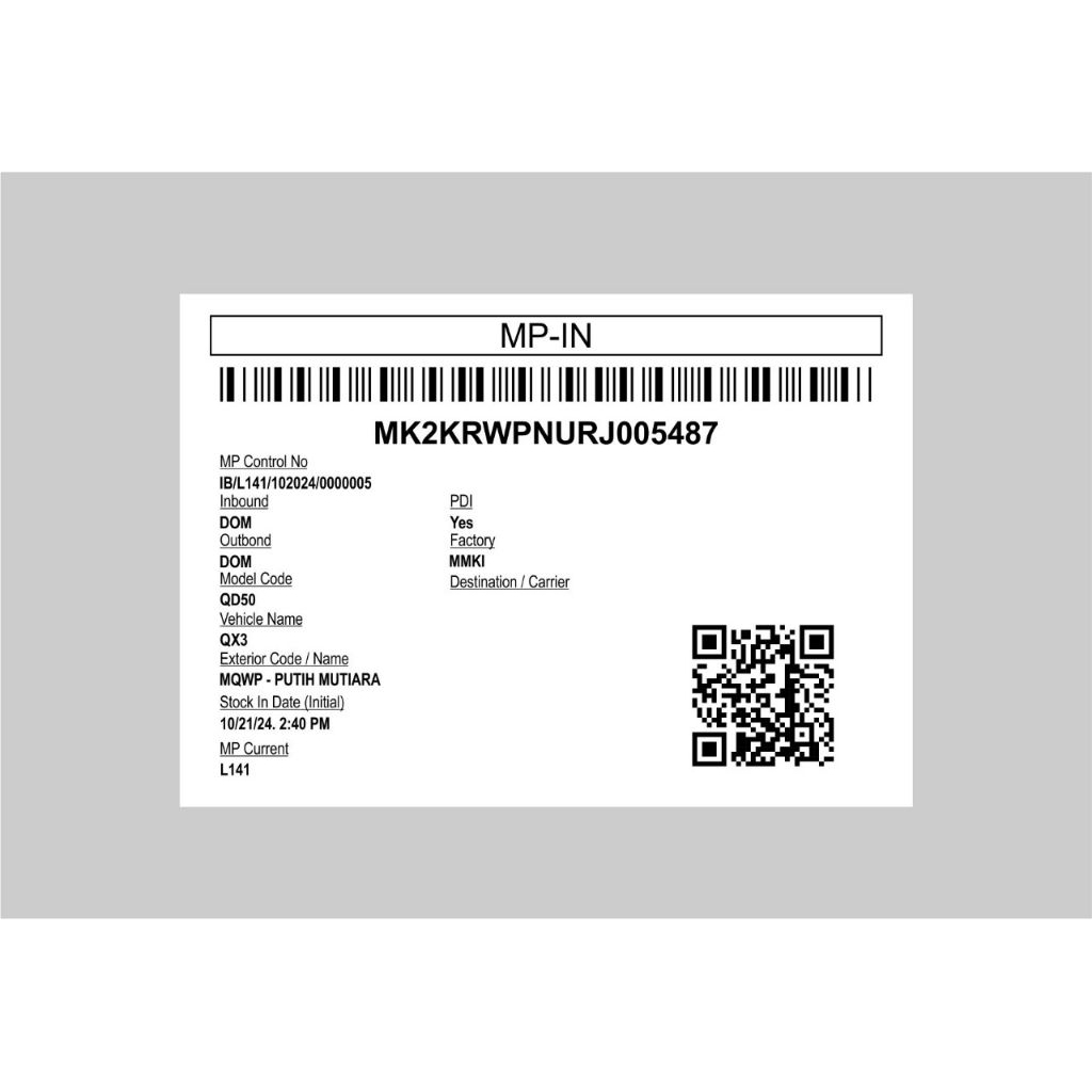 

Barcode stiker Mobil