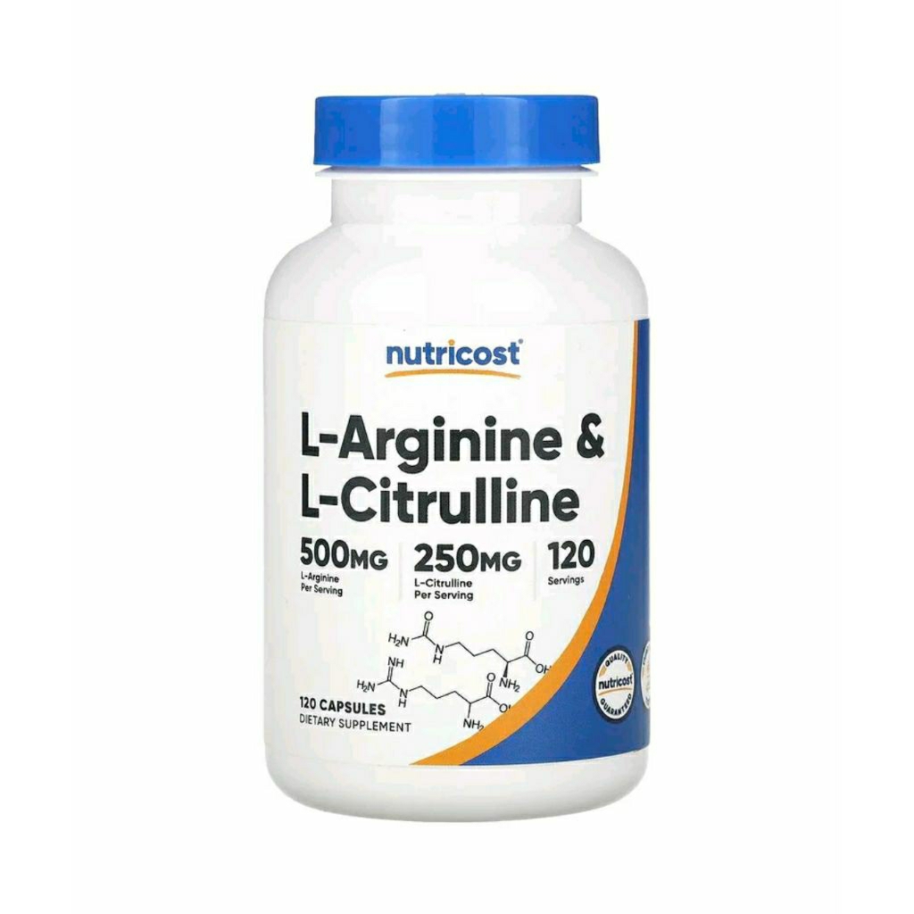 Nutricost L Arginine &  L Citrulline 120 Caps Nitric Oxide Muscle Fitness