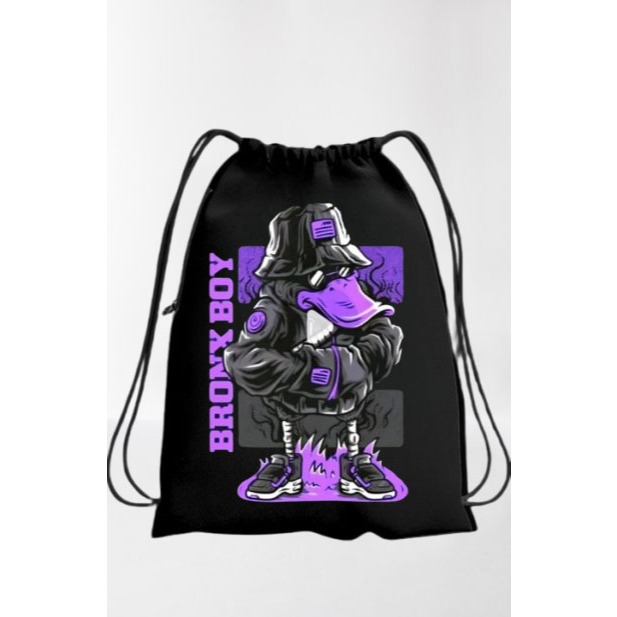 TERBARU KH - Tas Serut cowok Taslan Polos - Ransel Drawstring Bag Waterproof Tas Serut Polos / BOLA