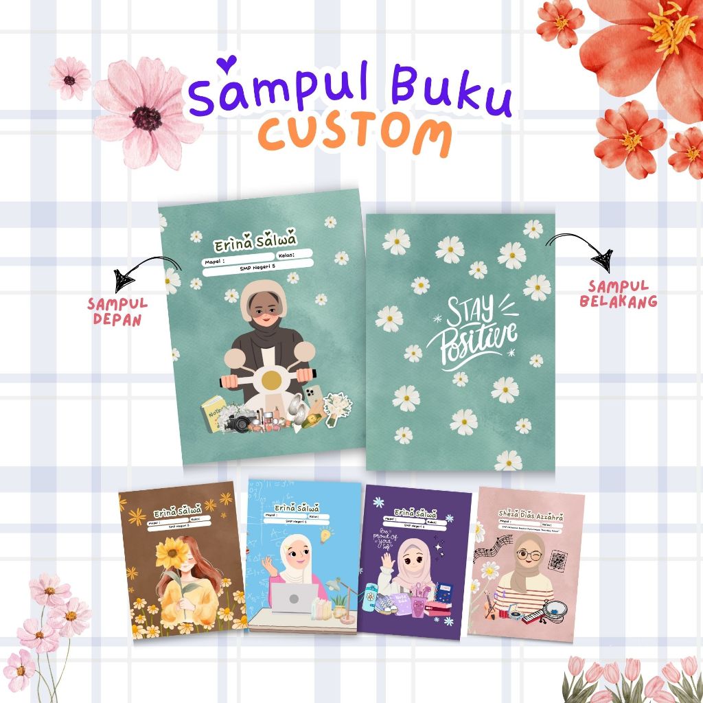 

BEST SELLER | Sampul Buku Custom Nama Girl Series by Mimosa Handmade | SIDU BIGBOSS | Book Cover | Sampul Khusus