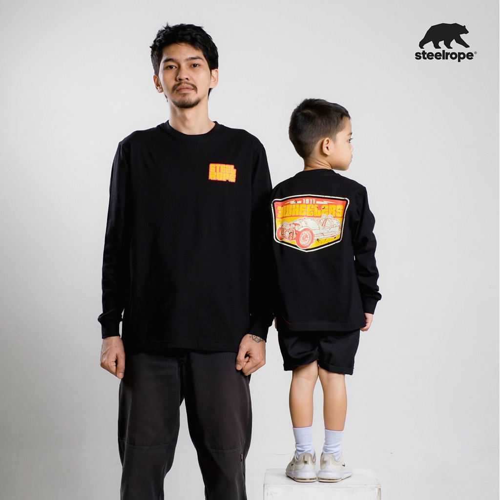 KAOS COUPLE AYAH ANAK / KAOS ANAK LAKI LAKI MOTOR STEELROPE