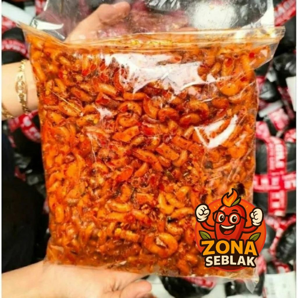 

500 GRAM Makaroni Cikruh Kriuk Pedas Daun Jeruk 1/2 kg Makroni Pedas bumbu melimpah wangi daun jeruk