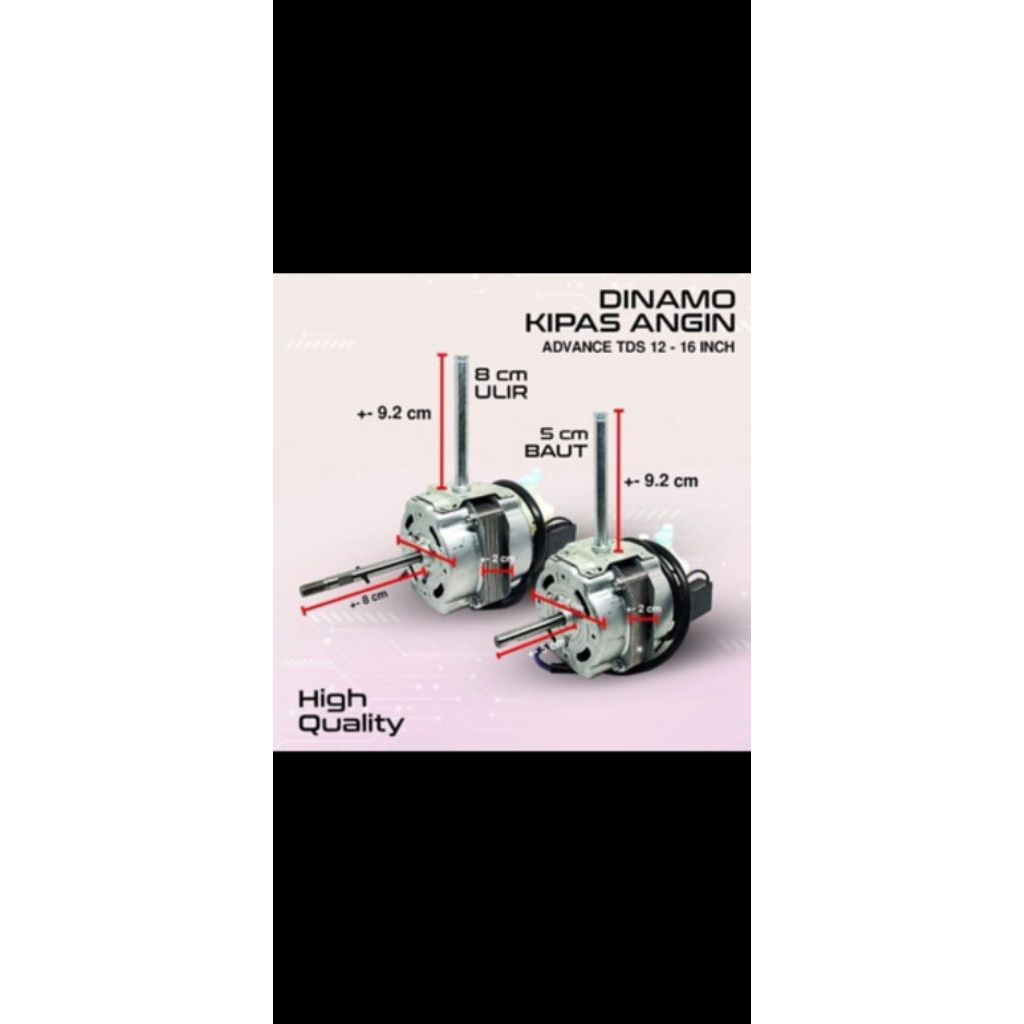 DINAMO KIPAS ANGIN ADVANCE TDS JUARA 18 INCH / DINAMO KIPAS BALING BESI 18 INCH
