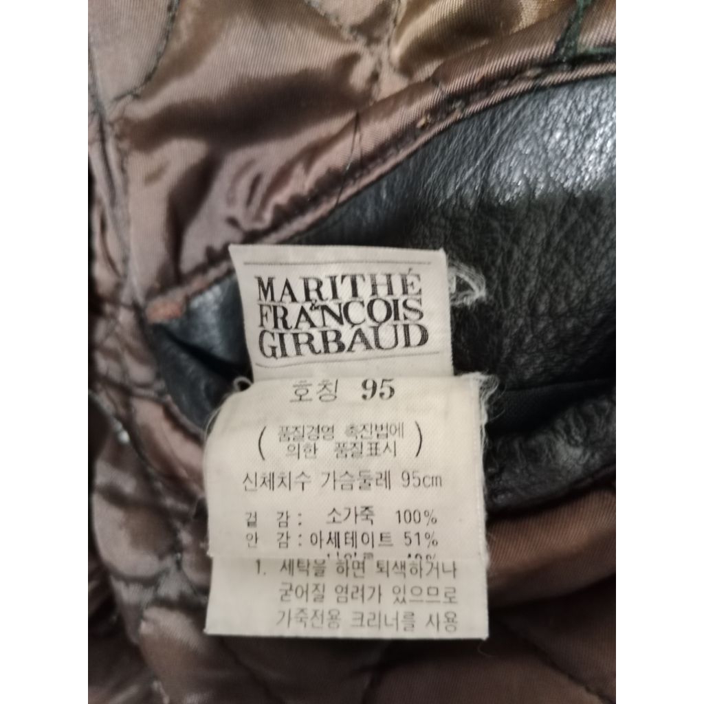 MARITHE FRANCOIS GIRBAUD Jaket kulit sapi import