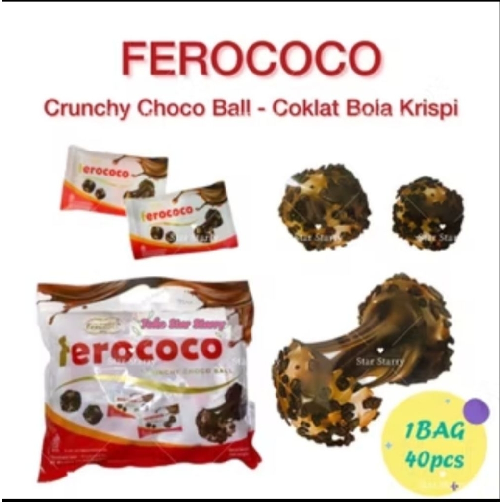 

FEROCOCO CRUNCHY CHOCO BALL (bag) isi 40