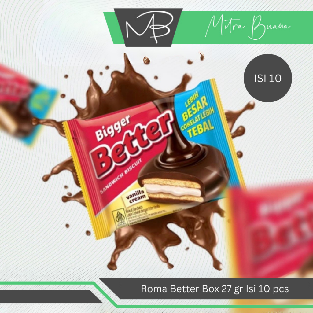 

ROMA Better Box Isi 10 pcs x 27gr - Snack Rasa Coklat Enak Murah Bergizi Original