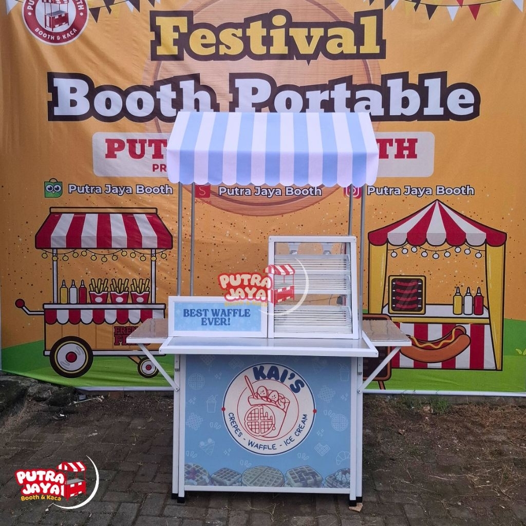 Booth Portable Bahan Putih + Etalase