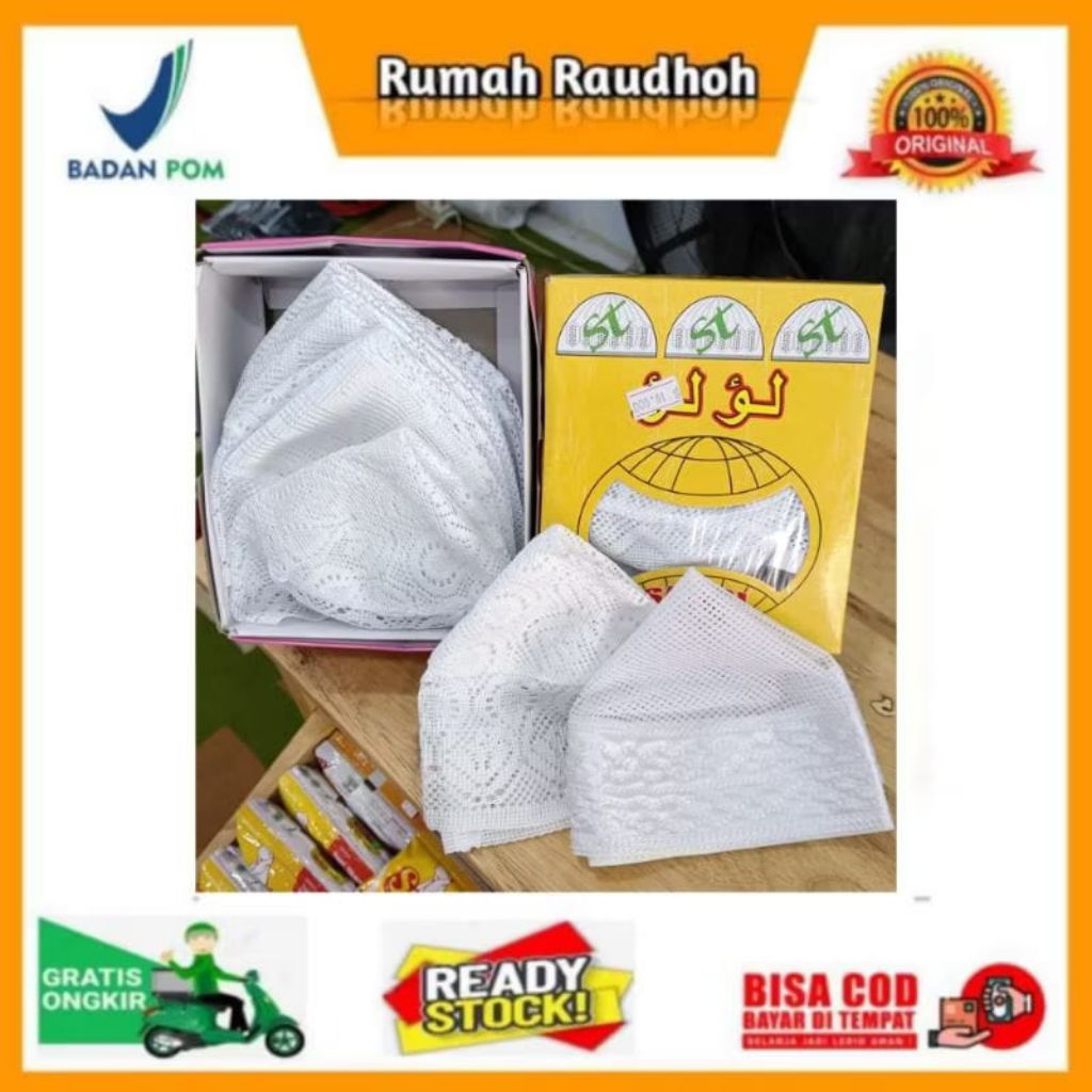 PECI JARING LULU IMPORT SAUDI - KOPIAH MURAH PUTIH