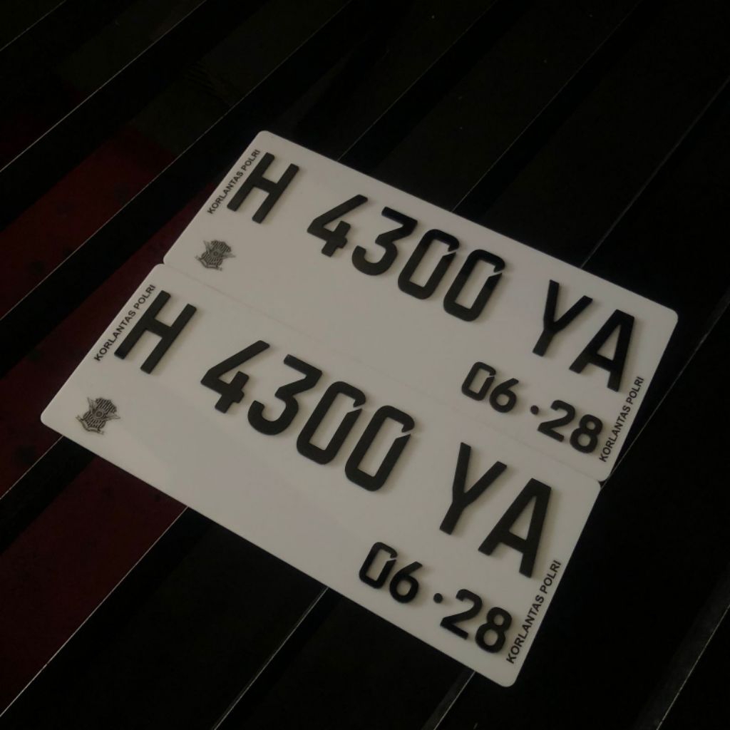 Plat Motor Nomor Akrilik Timbul/Plat Nomor Motor