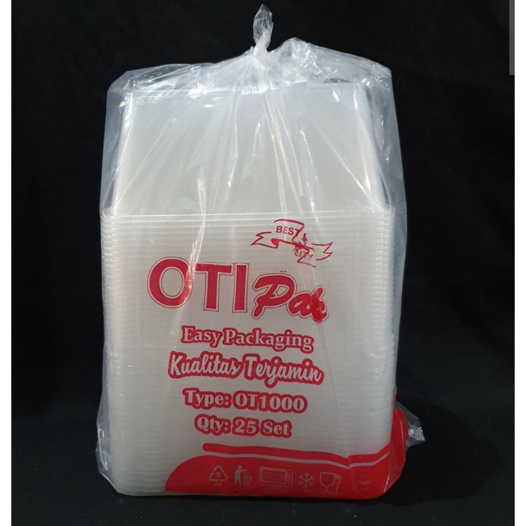 Kotak Makan THINWALL OTI PACK 1000 ML ISI 25 PCS / FOOD GRADE