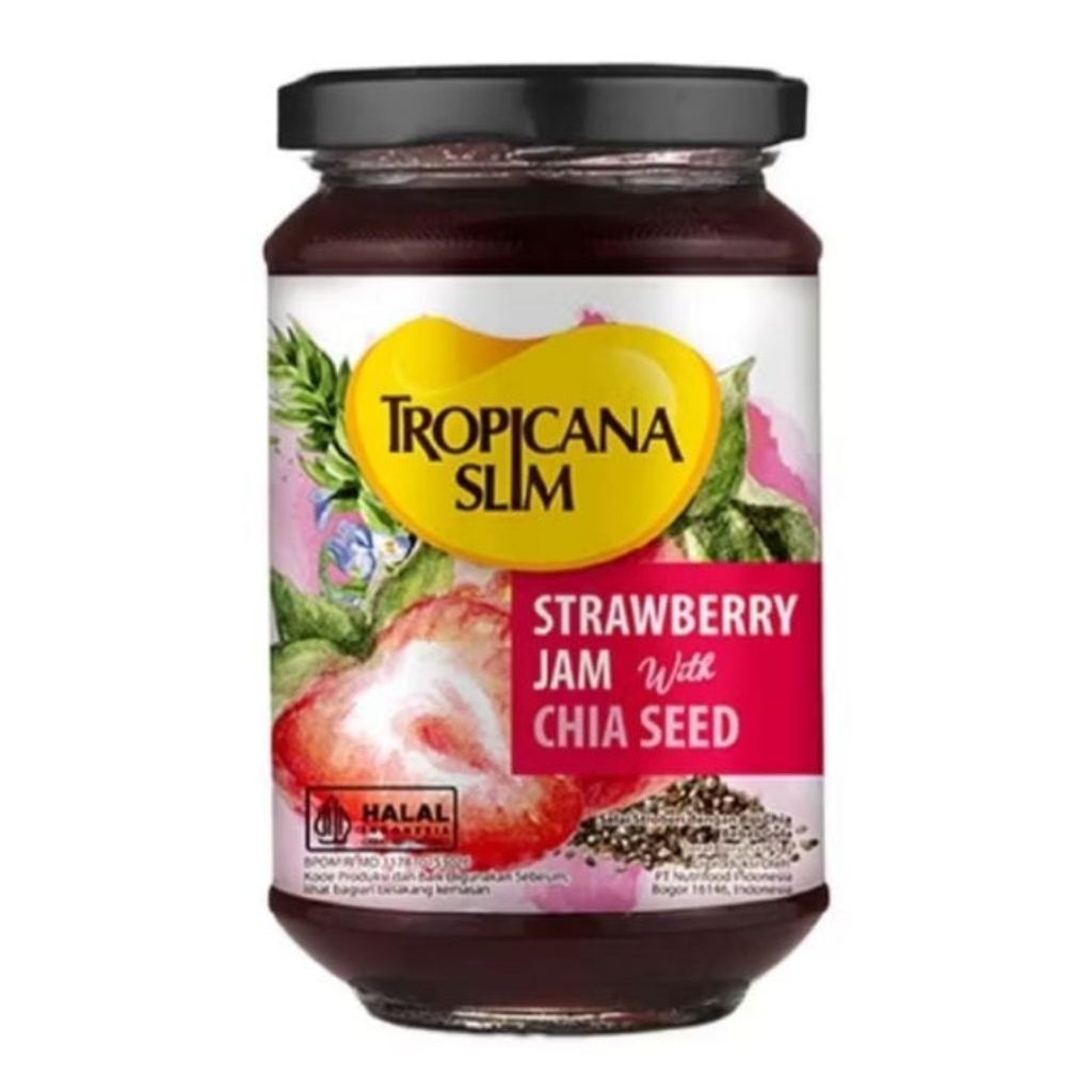 

Tropicana Slim Selai Strawberry Dengan Biji Chia 375g