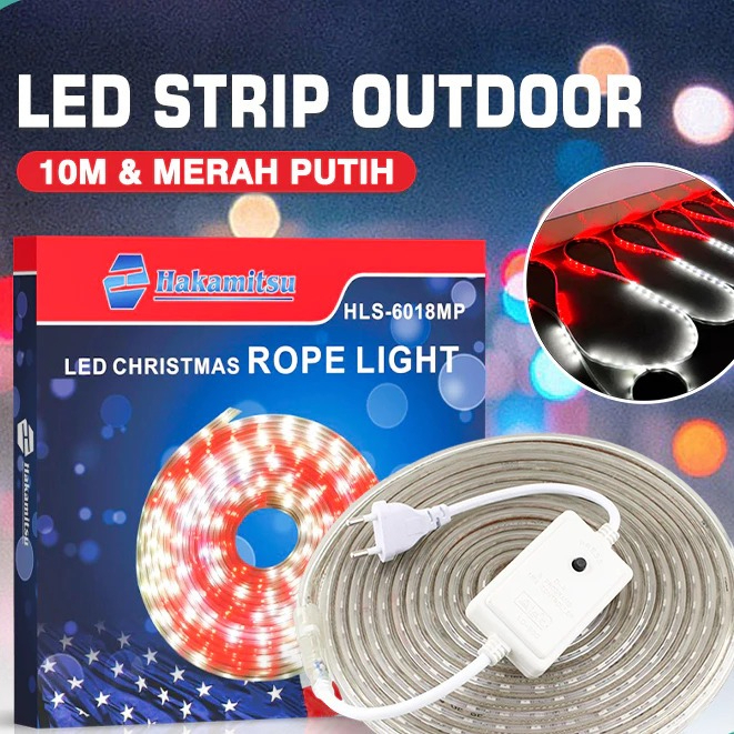 LAMPU STRIP MERAH PUTIH - LAMPU AGUSTUSAN Lampu Hias 17 Agustus - Lampu Merah Putih Kelap Kelip Wate