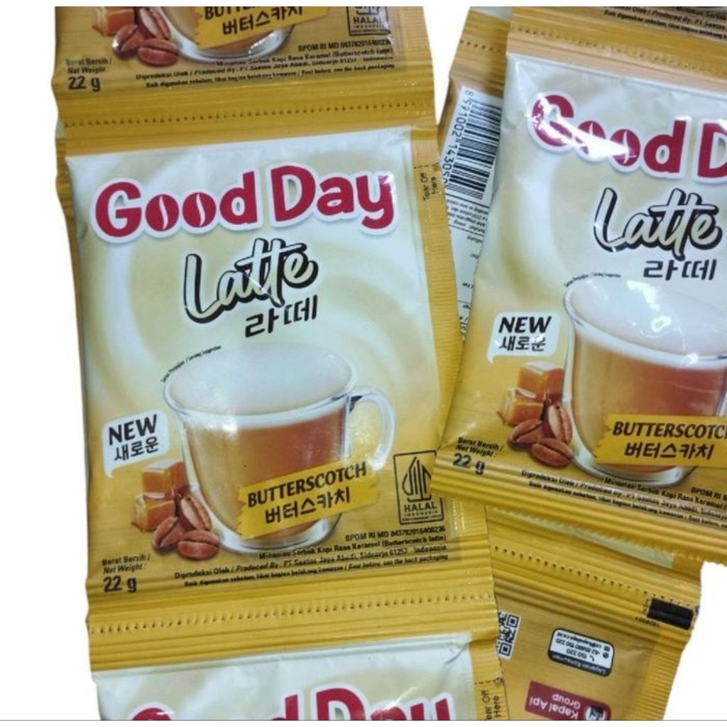 

Aceh | New Kopi Good Day Latte Butterscotch 10 Saset