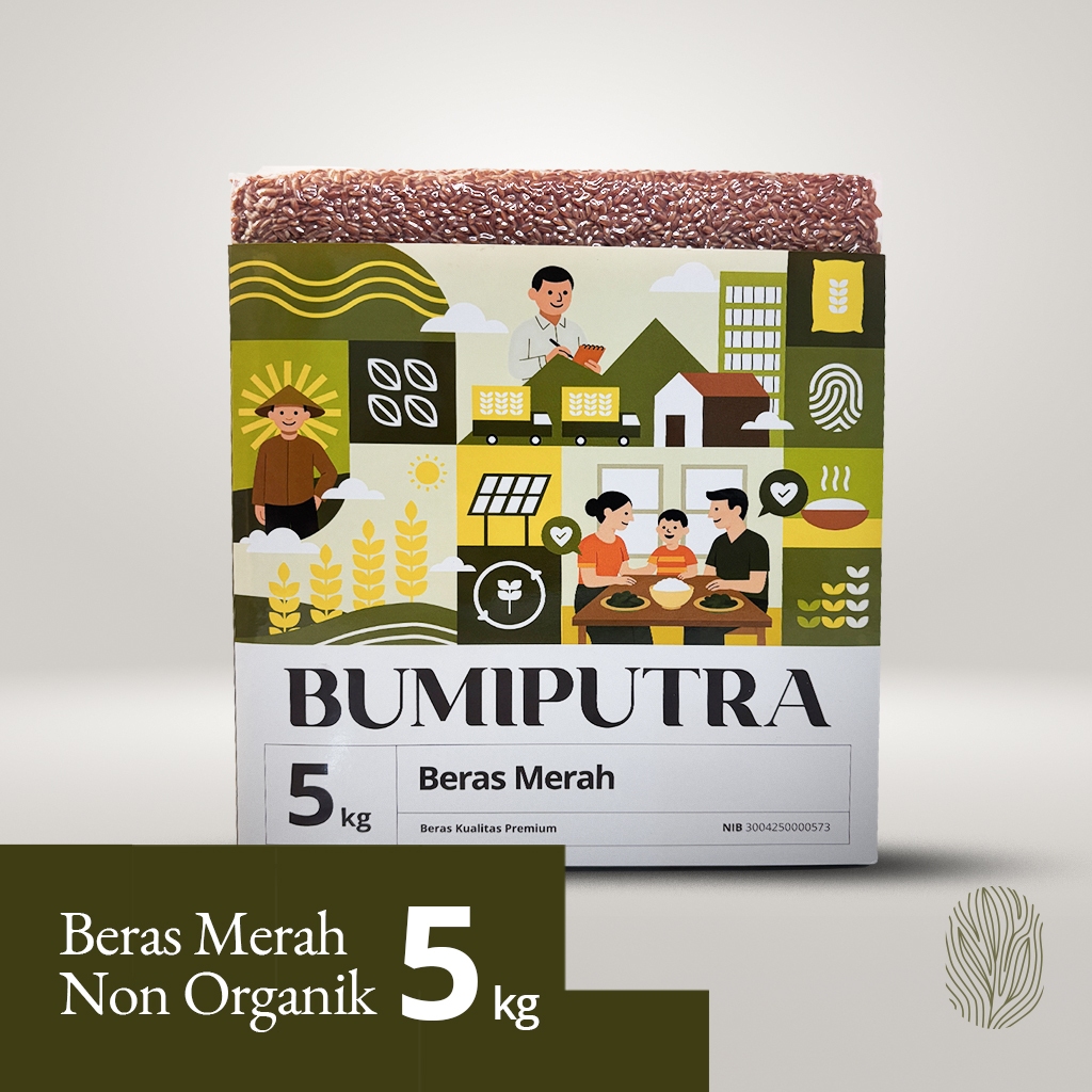 

5 kg Beras Merah Non Organik Bumiputra, Tekstur Pulen & Aroma Harum