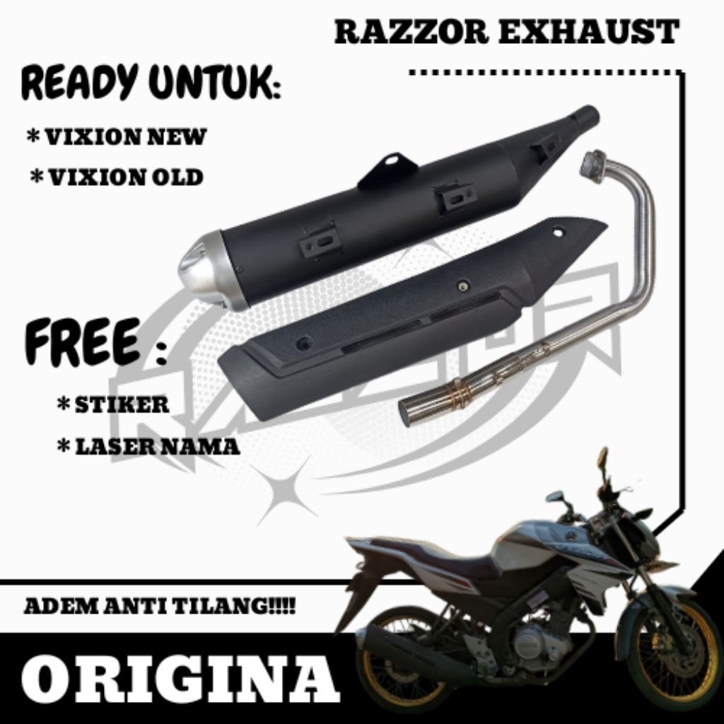 Knalpot Vixion Standar Racing Vixion New/Old Ngebas Adem