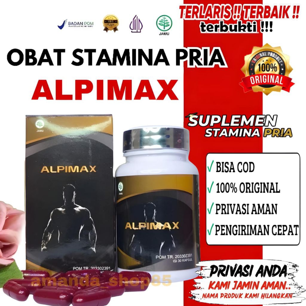 ALPIMAX KAPSUL HERBAL KUAT TAHAN LAMA STAMINA PRIA DEWASA ASLI 100% ORIGINAL