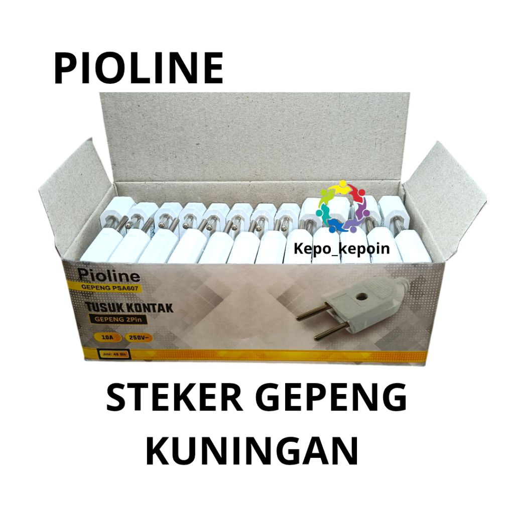 ( PER 48 pcs ) steker gepeng kuningan PIOLINE