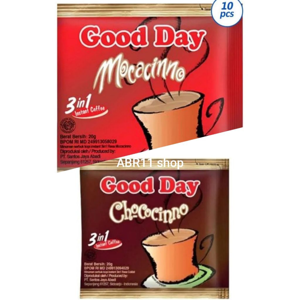 

Good Day Mocacinno/Chococinno 1renceng 10sachet