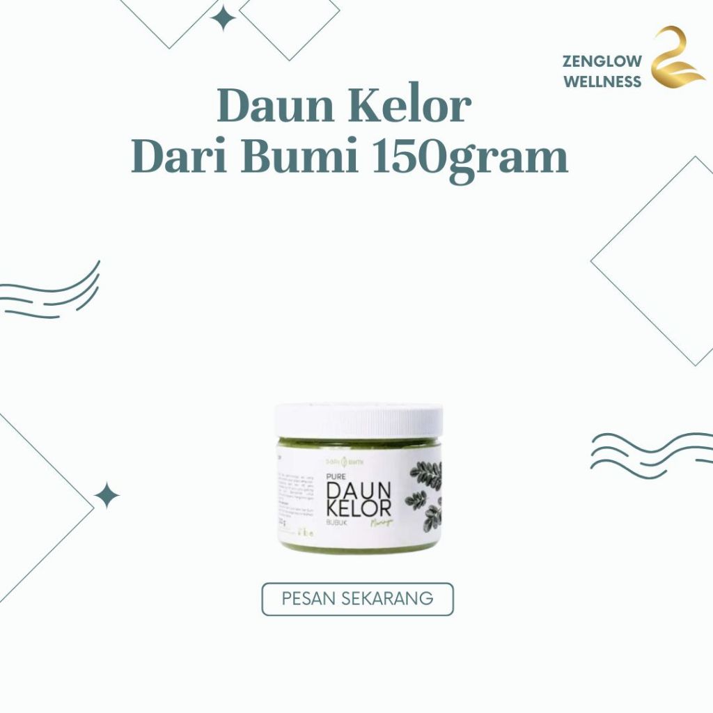 

DARI BUMI Daun Kelor Bubuk Herbal Organik 150gr | Pure Moringa Leaf Powder Alami