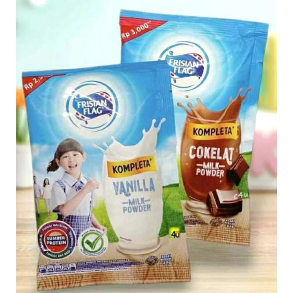

Susu Bubuk Frisian Flag kompleta vanila/cokelat 35g 10 sachet (Renceng)