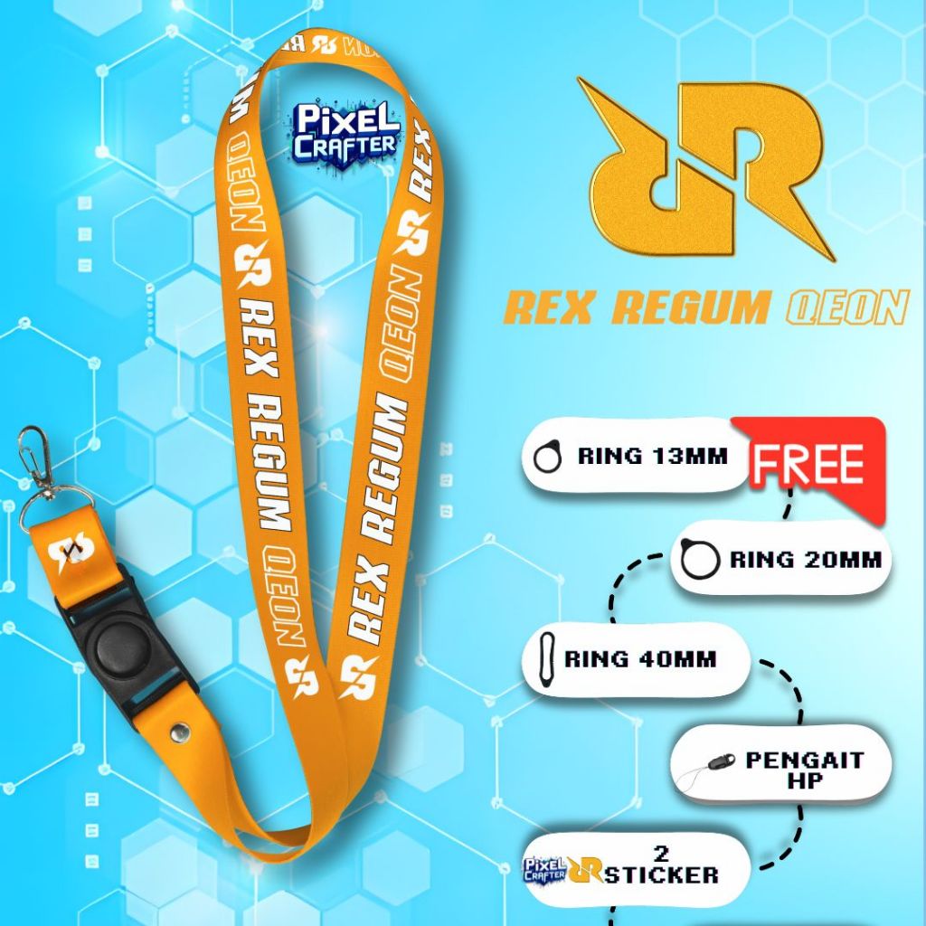 

LANYARD RRQ ORANGE | GANTUNGAN HP | GANTUNGAN KUNCI | GANTUNGAN ID CARD