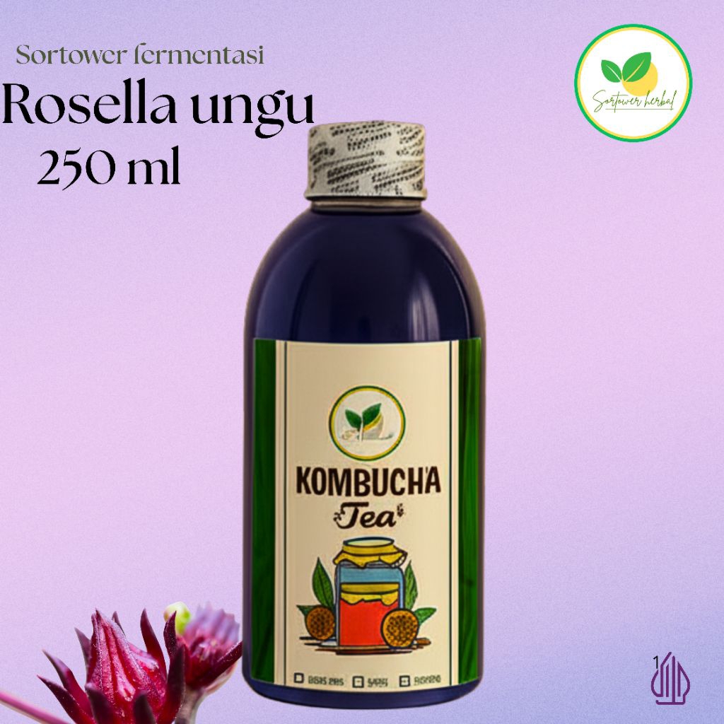 

kombucha varian rosella ungu 250 ml