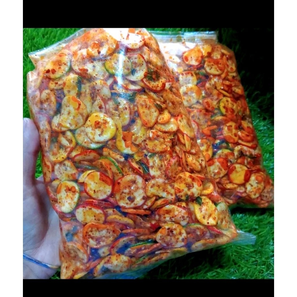 

sebring kerupuk udang pedes asin gurih bumbu daun jeruk