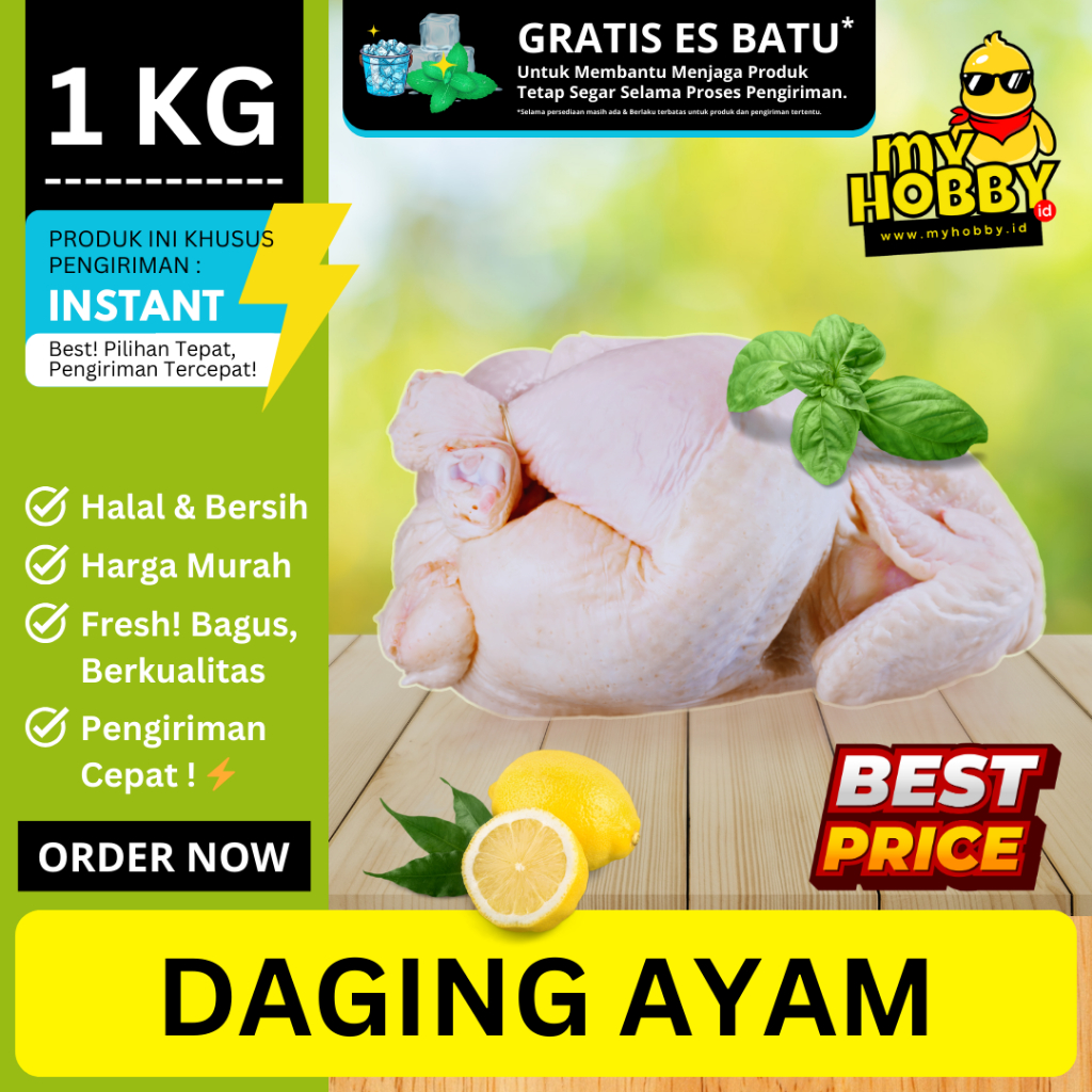 

Daging Ayam Segar 1 Kg! Halal, Daging Ayam Potong (Parting) Campur. Bagus, Murah, Fresh! MyHobby ID
