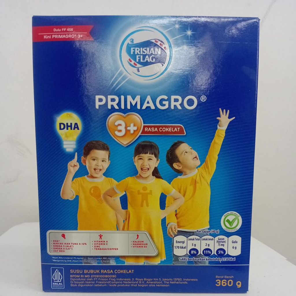 Primago 3+ - Susu anak usia 3 tahun rasa coklat 360g