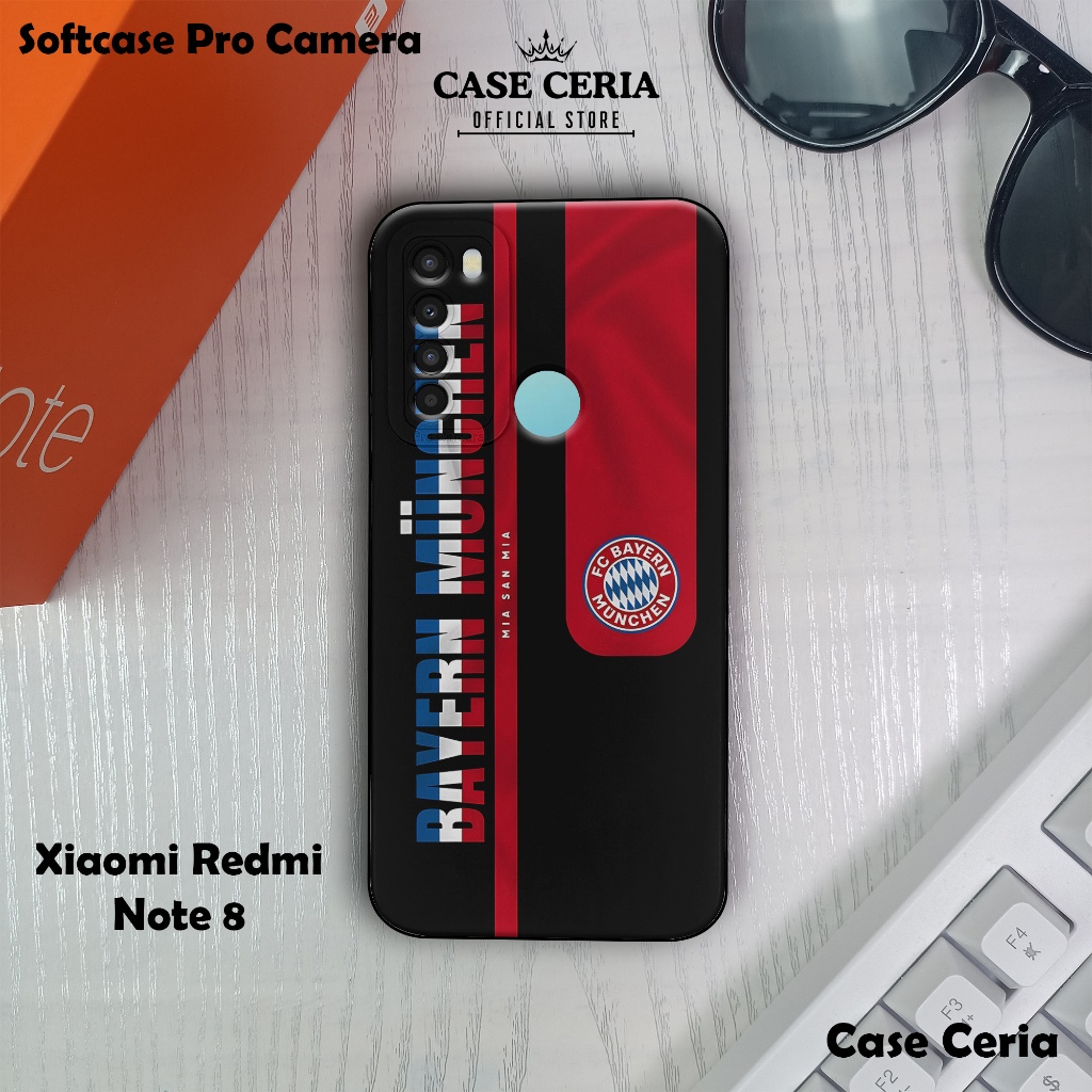 Case For Xiaomi Redmi Note 8 – Casing HP Motif Club Bola 3– Softcase Pro Camera – Silikon Clear Case