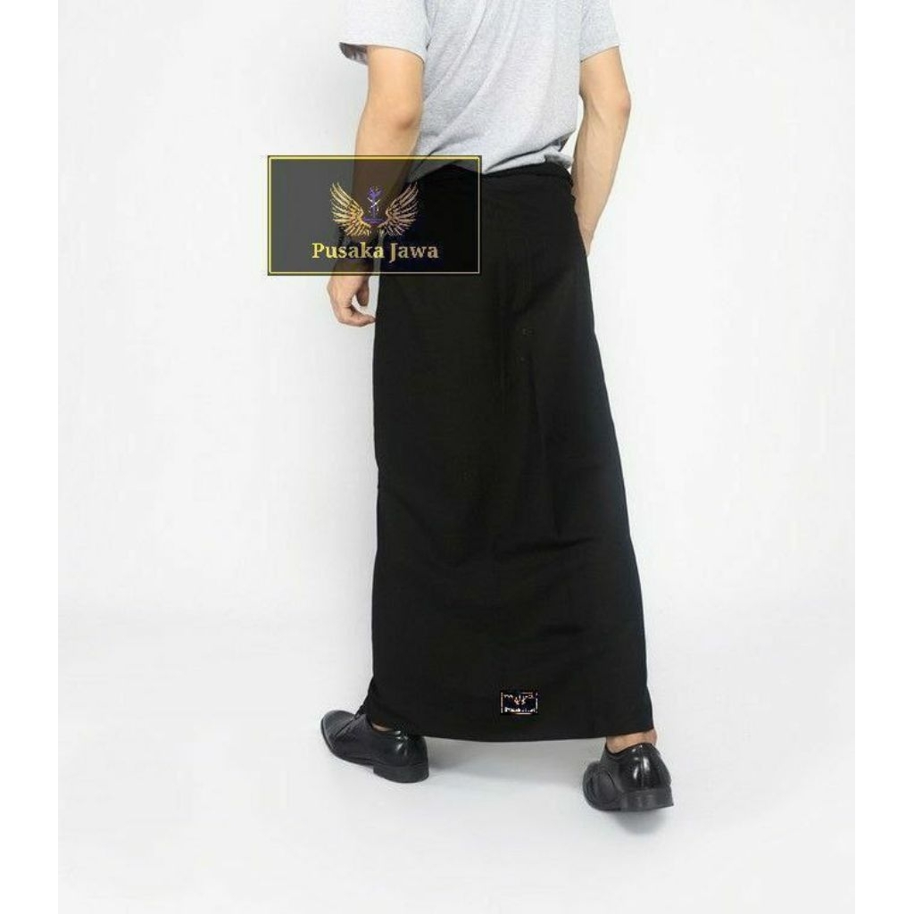 SARUNG BATIK POLOS SARUNG BATIK HITAM PRIA DEWASA KATUN SERAGAM HADROH ANAK SANTRI