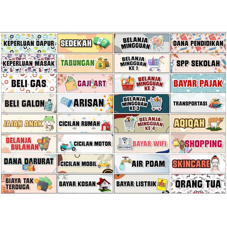 

STIKER BUDGETING / STIKER MURAH 32 KOTAK / STIKER DOMPET DISIPLIN / STIKER KEGUNAAN
