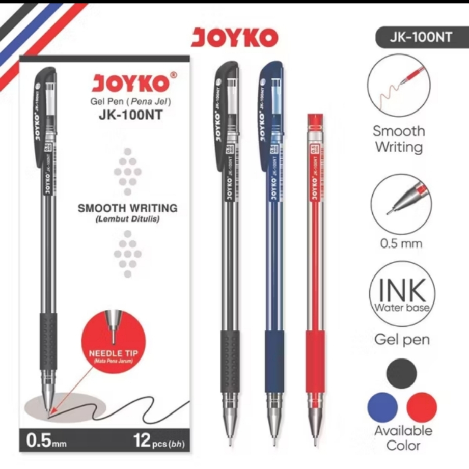 

Joyko Pena Pulpen Gel 1 Box isi 12 Pcs JK-100NT 0.5mm