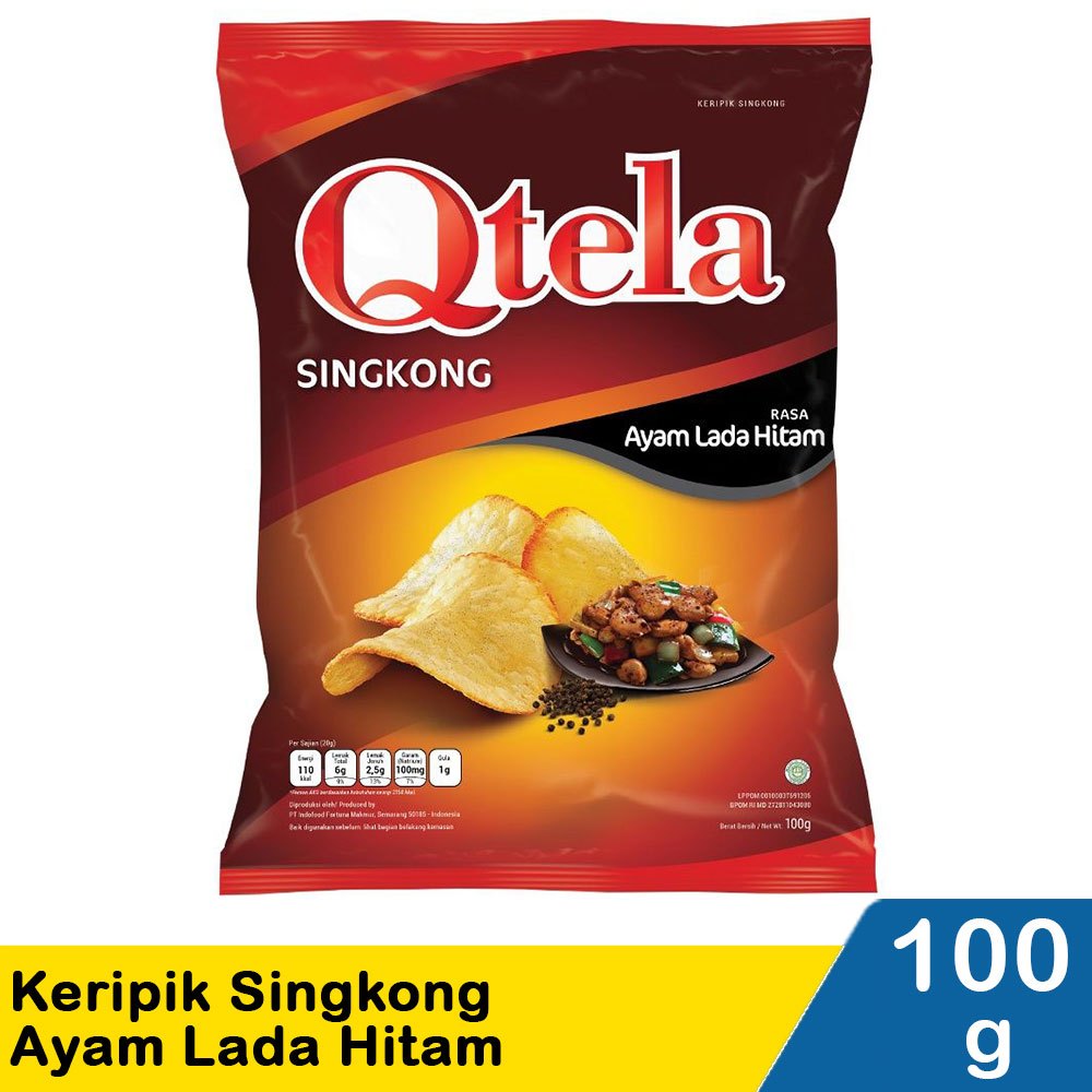 

[oddsolshop] pekanbaru/Qtela Keripik Singkong Lada Hitam 100GR Snack Ayam Chicken Black Pepper