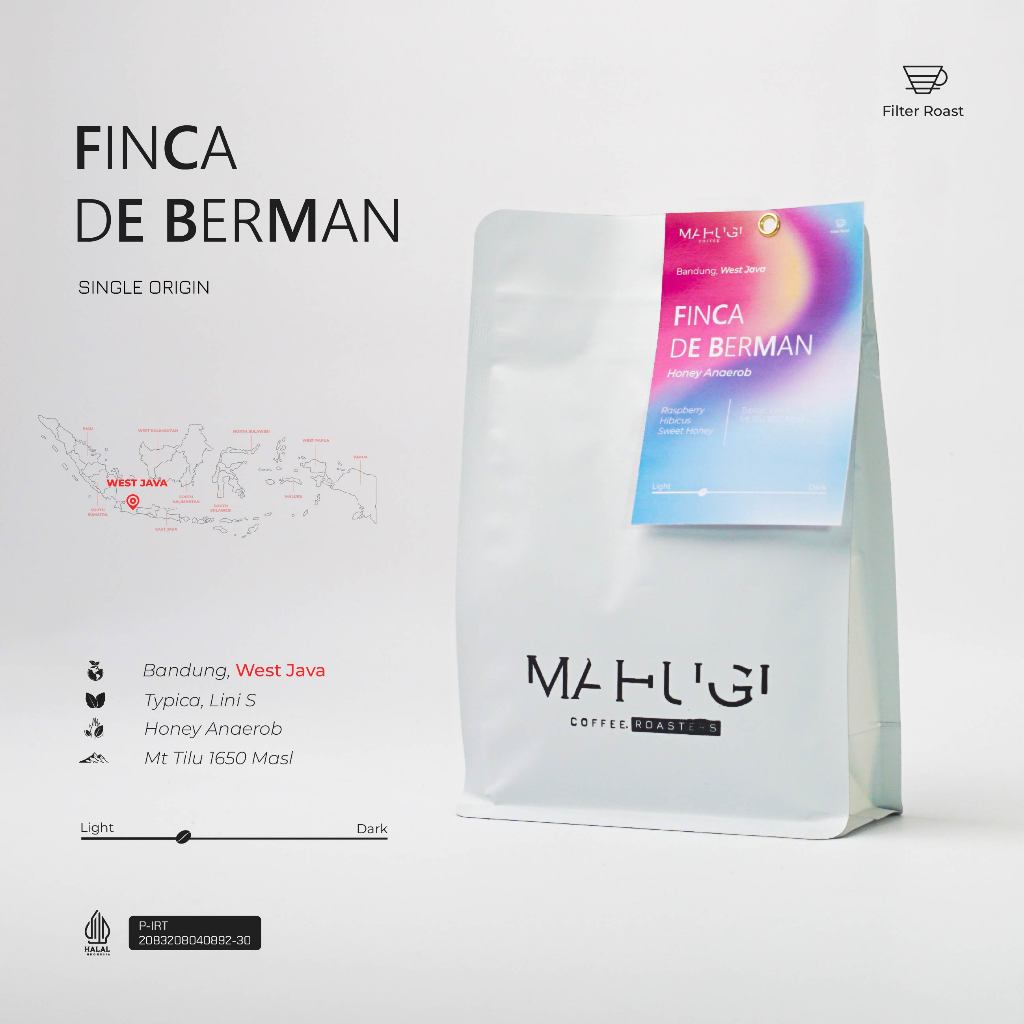 

Mahugi Coffee COE Series Finca De Berman - Honey Anaerobic - Biji Kopi Arabika Speciality