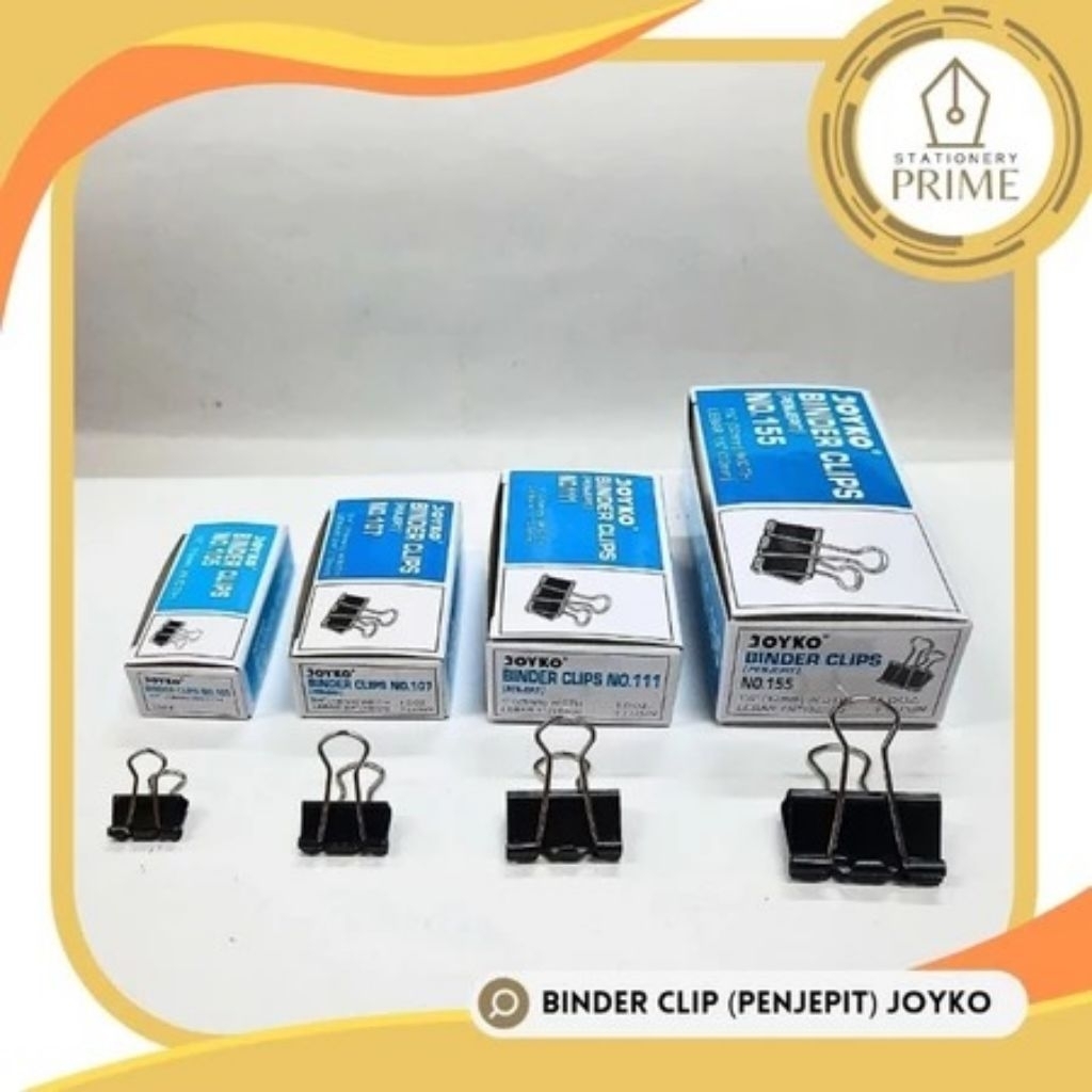 

Binder Clip / Klip Penjepit Kertas Joyko No. 105 107 111 155