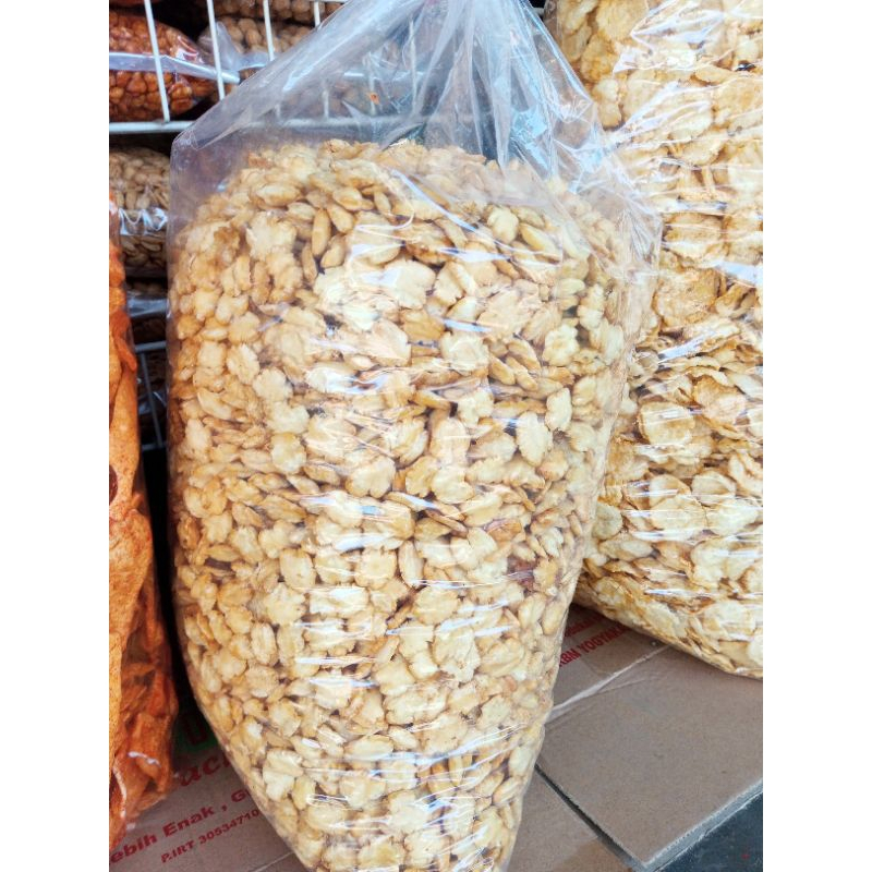 

Emping Melinjo Kletuk Matang Rasa Asin Orizinal Berat 1kg KualitasTerbaik Khas Cirebon