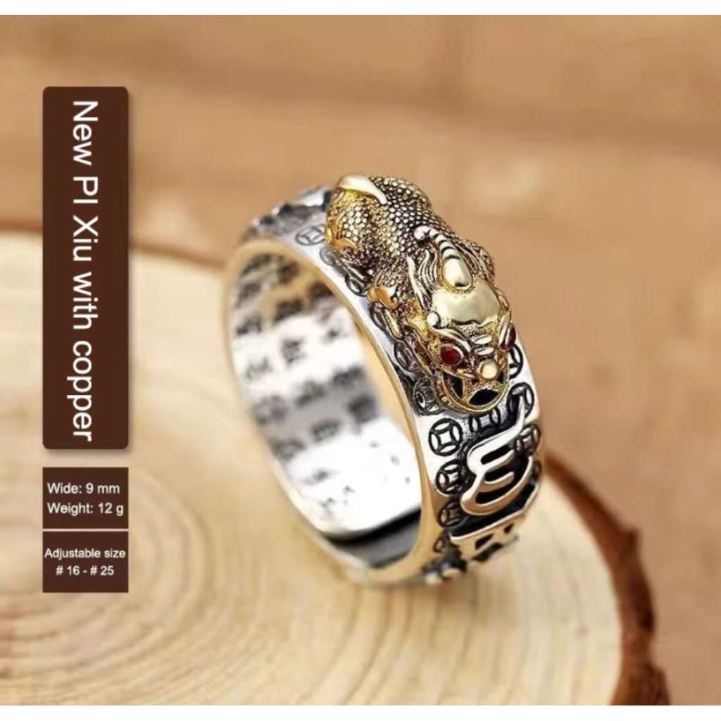 Cincin Pixiu Cincin Keberuntungan Pria