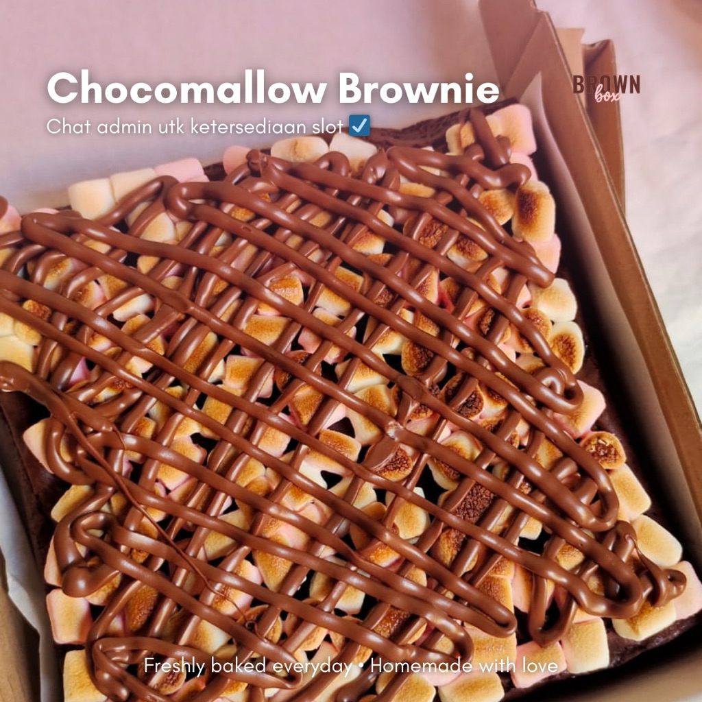 

Premium Baked Chocomallow Fudgy Brownies (18x18)