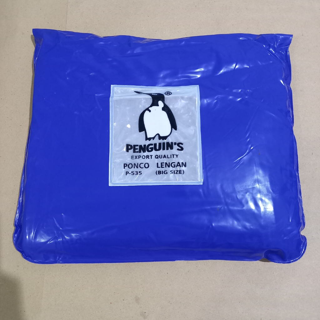 Jas Hujan Poncho Lengan Kelelawar Penguins Pinguin P-535 Ponco Motor PONCO LENGAN P-535 Biru