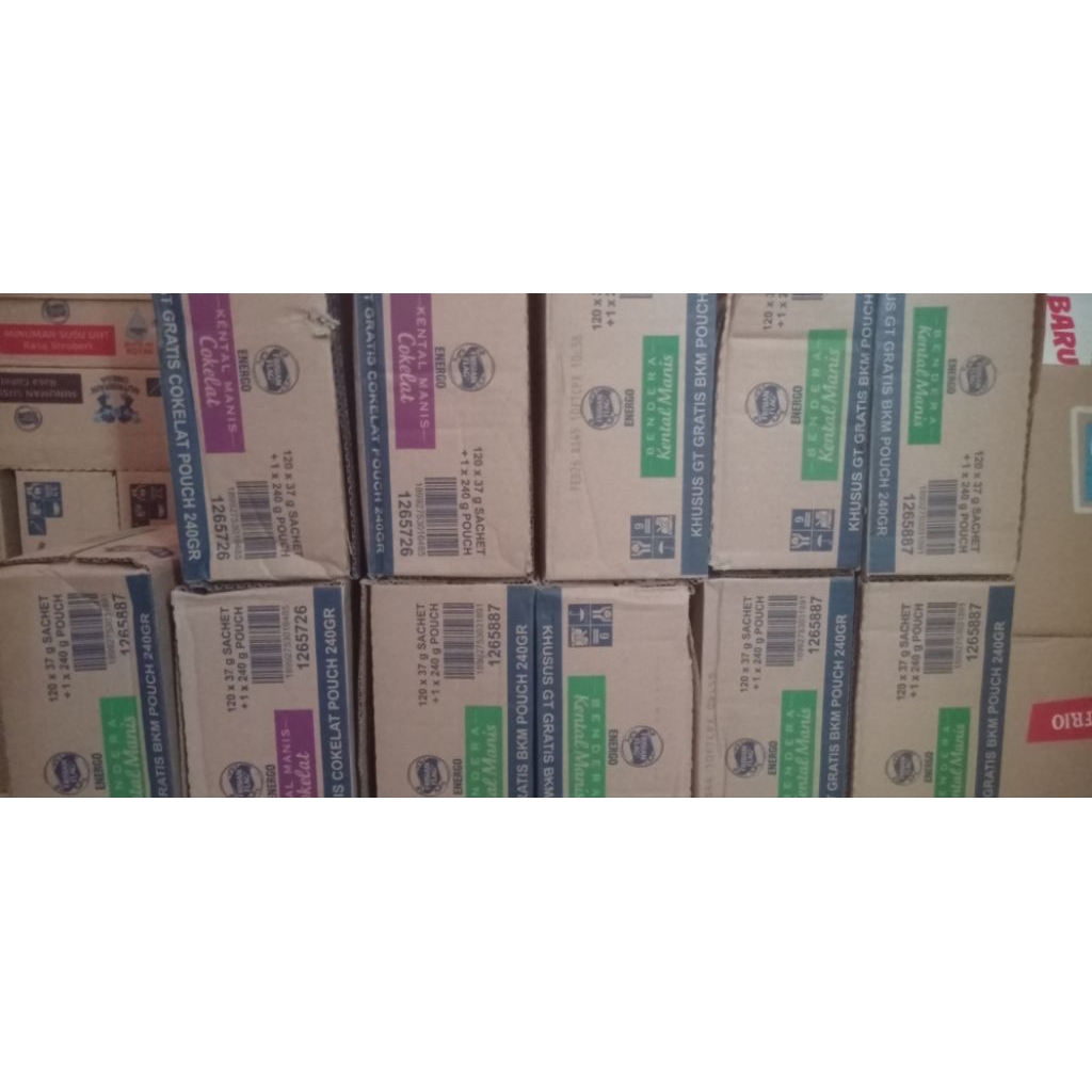 

1 dus susu frisian flag bendera kental manis saset 20 renceng