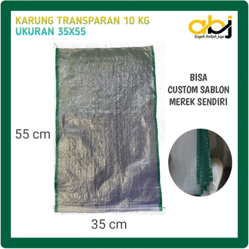 Karung Beras 10 kg Ukuran 35x55 Bisa custom merek sendiri