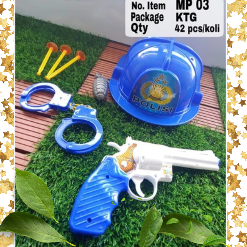 MAINAN ANAK HELEM POLISI DAN HELEM PEMADAM LENGKAP DENGAN PERALATAN